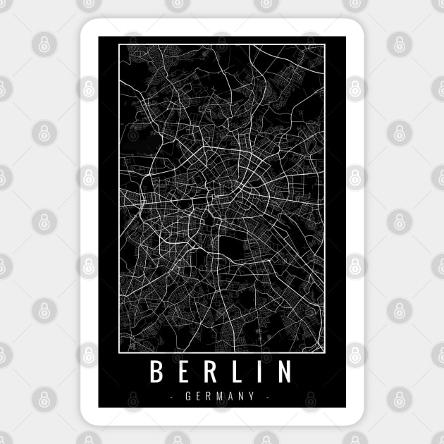 Berlin Germany Minimalist Map Magnet by Mapagram